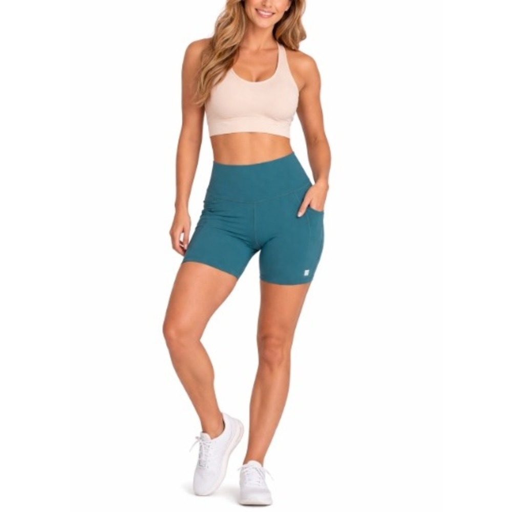 Wyn Republic‎ Women's Marine High Rise 4" Stride Athletic Shorts Size M NWT